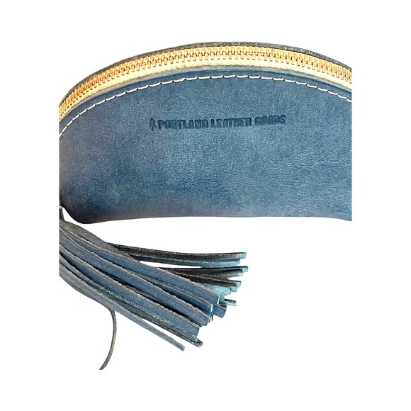 Portland Leather Goods Taco Tassel Pouch Indigo - Picture 3 of 6